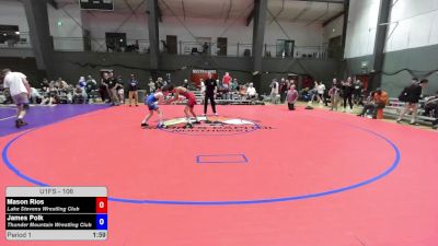 106 lbs Cons. Quarters - Mason Rios, Lake Stevens Wrestling Club vs James Polk, Thunder Mountain Wrestling Club