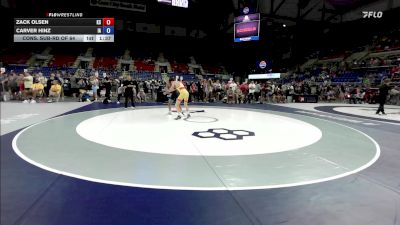 113 lbs Cons. Sub-rd Of 64 - Zack Olsen, KS vs Carver Hinz, IA