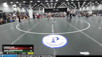 120 lbs Champ. Round 2 - Cooper Hinz, Big Game Wrestling Club vs Aidan Gruenenfelder, RT Elite Wrestling