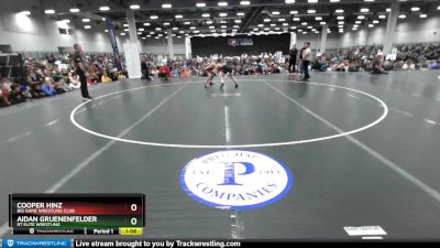 120 lbs Champ. Round 2 - Cooper Hinz, Big Game Wrestling Club vs Aidan Gruenenfelder, RT Elite Wrestling