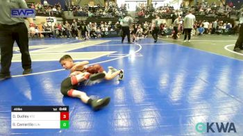 40 lbs Quarterfinal - Denver Dudley, Hinton Takedown Club vs Gavino Camarillo, Clinton Youth Wrestling