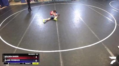 93 lbs Round 1 - Holden Baker, IA vs Blake Mosbach, IL
