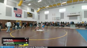 120 lbs Quarterfinal - Danner Glanz, Worland Middle School vs Porter Blau, Lovell Middle School