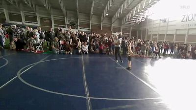 44 lbs Quarterfinal - Brantley McQueen, Cougars Wrestling Club vs Brexten Beebe, Iron County Wrestling Academy