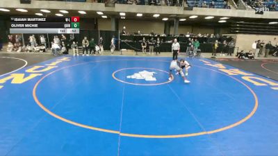126 lbs Cons. Round 3 - Isaiah Martinez, Rockton (Hononegah) vs Oliver Michie, Glenbrook North