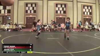 112 lbs Quarterfinals (8 Team) - Tommy Banas, Steel Valley Black vs Jolene Cole, Steel Valley Red