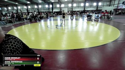 100 lbs Semifinal - Addie Brindley, Salem Hills vs Katie Zimmerman, Hillcrest