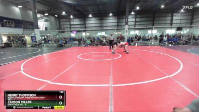 120 lbs Round 3 (4 Team) - Henry Thompson, NORTH CAROLINA WRESTLING FACTORY - RED vs Carson Miller, GREAT NECK WC