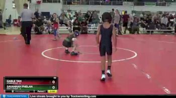 55 lbs Round 6 (8 Team) - Savannah Phelan, RAW COMBAT vs Gable Tan, SCANLAN WA