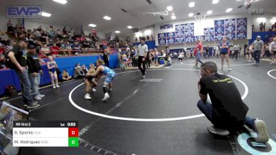 67 lbs Rr Rnd 2 - Braylie Sparks, Clinton Youth Wrestling vs Mila Rodriguez, Noble Takedown Club