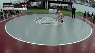 100 lbs Shaylee Speck, South Dakota Gold vs Sydney Branch, Virginia