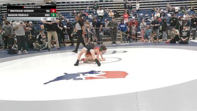 63 lbs Cons. Sub-rd Of 16 - Mason Rebolo, Savage House Wrestling Club vs Beckham Gerber, Yorktown Wrestling Club