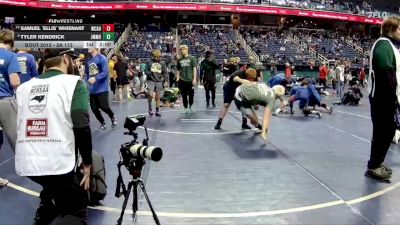 2A 113 lbs Champ. Round 1 - Samuel `ellis` Whisnant, West Caldwell High School vs Tyler Kendrick, John M. Morehead High School