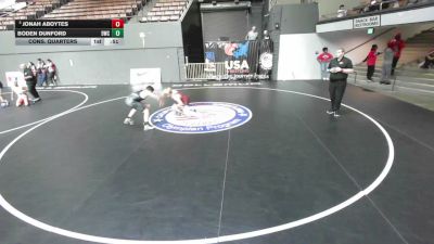 132 lbs Cons. Quarters - Jonah Aboytes vs Boden Dunford, 951 Wrestling Club