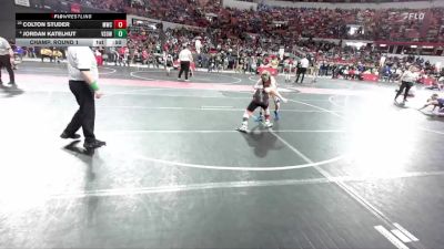 120 lbs Champ. Round 1 - Colton Studer, Marshall Wrestling Club vs Jordan Katelhut, Victory School Of Wrestling