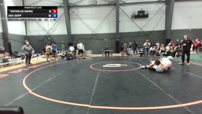 Junior Boys FS - 190 lbs Cons. Round 4 - Nicholas Maira, HI vs Asa Goff, CA