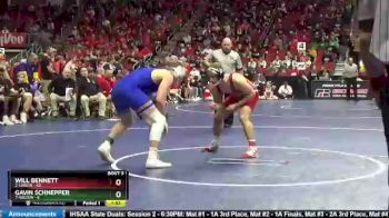 182 lbs Quarterfinal - Will Bennett, 2-Lisbon vs Gavin Schnepper, 7-Wilton