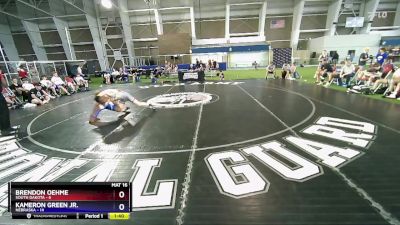 120 lbs Placement Matches (8 Team) - Brendon Oehme, South Dakota vs Kameron Green Jr., Nebraska