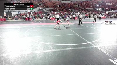 100 lbs Cons. Semi - Otis Canty, JJ`s Club Wrestling vs Ben Huntley, Brillion Wrestling Club