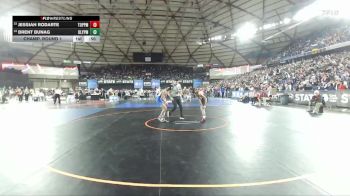 Boys 2A 126 lbs Champ. Round 1 - Jessiah Rodarte, Toppenish vs Brent Bunag, Olympic
