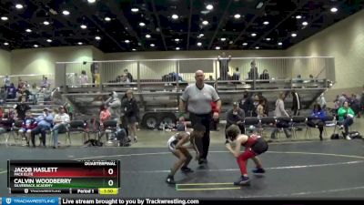 67 lbs Quarterfinal - Jacob Haslett, Pack Elite vs Calvin Woodberry, Silverback Academy