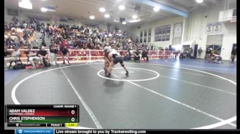 195 lbs Champ. Round 1 - Adam Valdez, Centennial-Corona vs Chris Stephenson, Villa Park