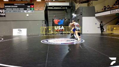 Junior Girls - 145 lbs Quarters - Jaydan Colgan, Temecula Valley High School Wrestling vs Abigail English-Reed, Will C Wood High School Wrestling