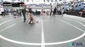 40 lbs Rr Rnd 2 - Vivian Manley, Perry Wrestling Academy vs Rowan Larsen, Blue Devil Wrestling