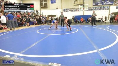 73 lbs Consi Of 8 #2 - Peyton Garrison, Verdigris Youth Wrestling vs Charles Mehojah, Wolfpak Wrestling