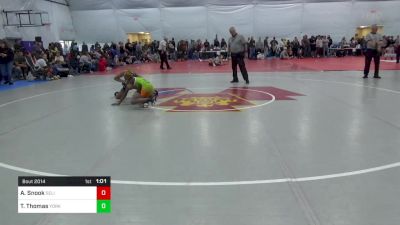 120 lbs Round Of 16 - Tayvon Thomas, York vs Anthony Snook, Selingsgrove