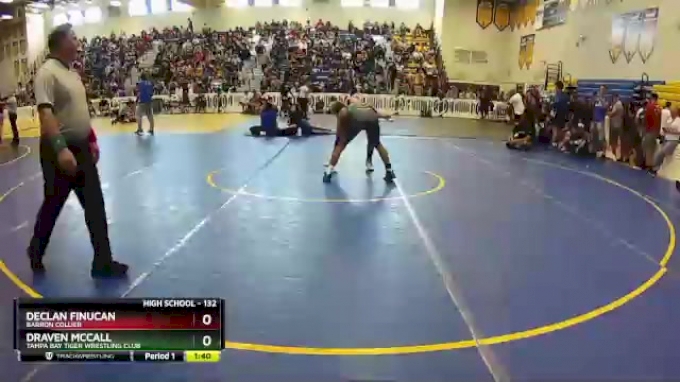 132 lbs Champ. Round 3 - Declan Finucan, Barron Collier vs Draven ...