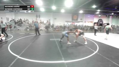 132 lbs Consi Of 8 #1 - Waymond Liggins, Rancho Bernardo WC vs Raymond Contreras, Deep Waters RTC