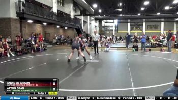 135 lbs Finals (2 Team) - Andie Jo Gibson, Hastings Wrestling Academy vs Afton Dean, Rocky And The Bullwinkles