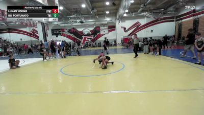 77 lbs Cons. Semi - Lukas Young, Hemet Youth Wrestling Club vs Eli Fortunato, Threshold Wrestling Club