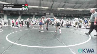 80 lbs Semifinal - Sutton Hawley, Keystone Kids Wrestling Club vs Bree Leyba, TTWC Cream