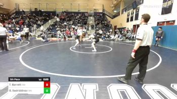 152 lbs 5th Place - Tyler Barrett, Christian Brothers Academy vs Bekhruz Sadriddinov, Council Rock South