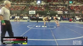 G - 138 lbs 1st Place Match - Gretchen Donally, Huntley Project Girls vs Makenzee Neal, Billings West Girls