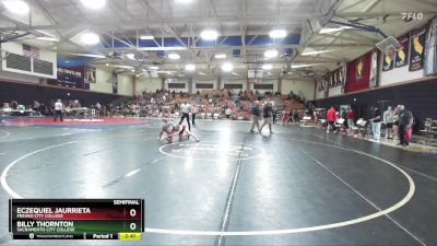 125 lbs Semifinal - Eczequiel Jaurrieta, Fresno City College vs Billy Thornton, Sacramento City College