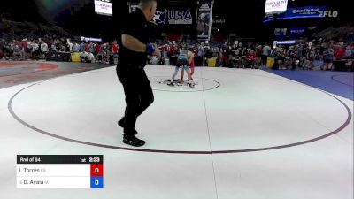 120 lbs Rnd Of 64 - Issac Torres, CA vs Dru Ayala, IA