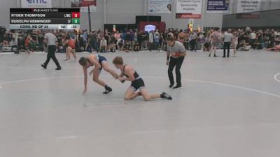 132 lbs Cons. Rd Of 32 - Ryder Thompson, Lake Zurich Wrestling Club vs Rudolph Henninger, 3F