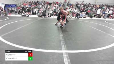 43 lbs Final - Kai Crew, Pirate Wrestling Club vs Noah CLICK, Roland Youth League Wrestling