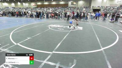 58 lbs Consolation - Fitz Moreno, Red Wave WC vs Gage Gililland, Dethrone WC