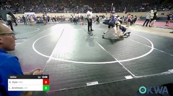 132 lbs Semifinal - Alan Dyer, Midwest City Bombers vs Layton Andrews, Little Axe Takedown Club