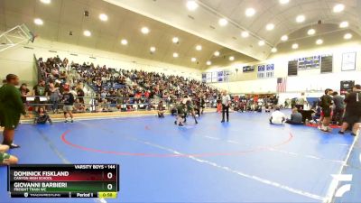 144 lbs Cons. Round 1 - Dominick Fiskland, Canyon High School vs Giovanni Barbieri, Freight Train WC