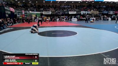 125 lbs 5th Place Match - Louie Flint, Eagle River High School vs Jake Olson, Colony High School