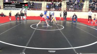 120_B lbs Consi Rd 1 32 #2 - Bryce Lorenzo, Belle Vernon vs Matthew Keefe, Franklin Regional
