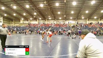 147 lbs Quarterfinal - Coen Maxwell, Mountain Ridge vs Joshua Walters, Wasatch