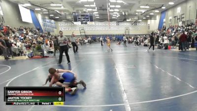 76 lbs Champ. Round 2 - Sawyer Gibson, Fremont Wrestling Club vs Jaxton Yockey, Riverton Wolf Pack Wrestling