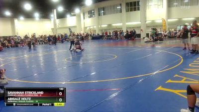 140 lbs Quarters & Wb (16 Team) - Abigale Holtz, Nebraska Widow Makers vs Savannah Strickland, Charlies Angels Florida Pink