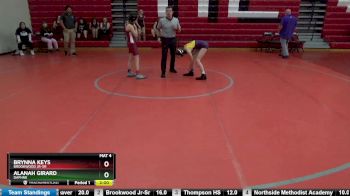 100 lbs Quarterfinal - Brynna Keys, Brookwood Jr-Sr vs Alanah Girard, Daphne